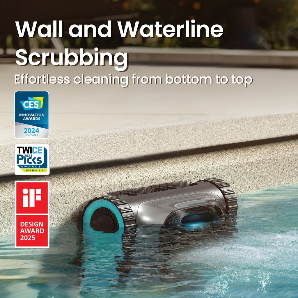 Aiper Scuba S1 2025 swimming pool automatic cleaning robot, with wall climbing and waterline cleaning functions, suitable for underground swimming pools, equipped with intelligent navigation system, can be remotely controlled through APP, and the maximum