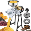 【DealsForYouDays】VEVOR Electric Grain Mill Grinder, 3000W Spice Grinders, Commercial Corn Mill with Funnel, Thickness Adjustable Powder Machine, Heavy Duty Feed Flour Cereal Mill Wheat Grinders, Dry & Wet Grinder