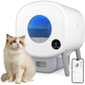 Self-cleaning cat litter box, a large automatic cat litter box suitable for multiple cats, with APP control function, can remove odors, and has safety protection function