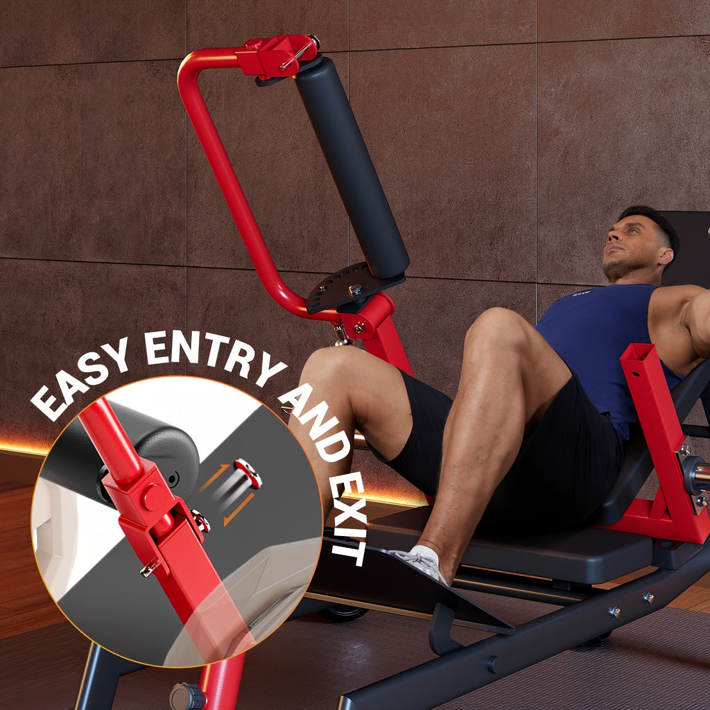 900-Lb Load-Bearing Disc Butt Bridge Machine with Adjustable Foot Plates and Weight Rack, Designed for Intensive Butt Exercise, Enhancing Glute Muscle Development and Shaping