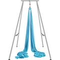 【DealsForYouDays】VEVOR Aerial Yoga Frame & Yoga Hammock, 9.67 ft Height Professional Yoga Swing Stand Comes with 13.1 Yards Aerial Hammock, Max 551.15 lbs Load Capacity Yoga Rig for Indoor Outdoor Aerial Yoga, Blue