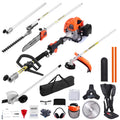 【DealsForYouDays】VEVOR Gas Hedge Trimmer, 2 Cycle Gas Power Handheld Trimmer, 6-in-1 26cc Weed Eater with Extension Pole & Protective Gear Set, Includes Hedge & String Trimmer, Brush Cutter(3T & 40T), Edger, Pole Saw