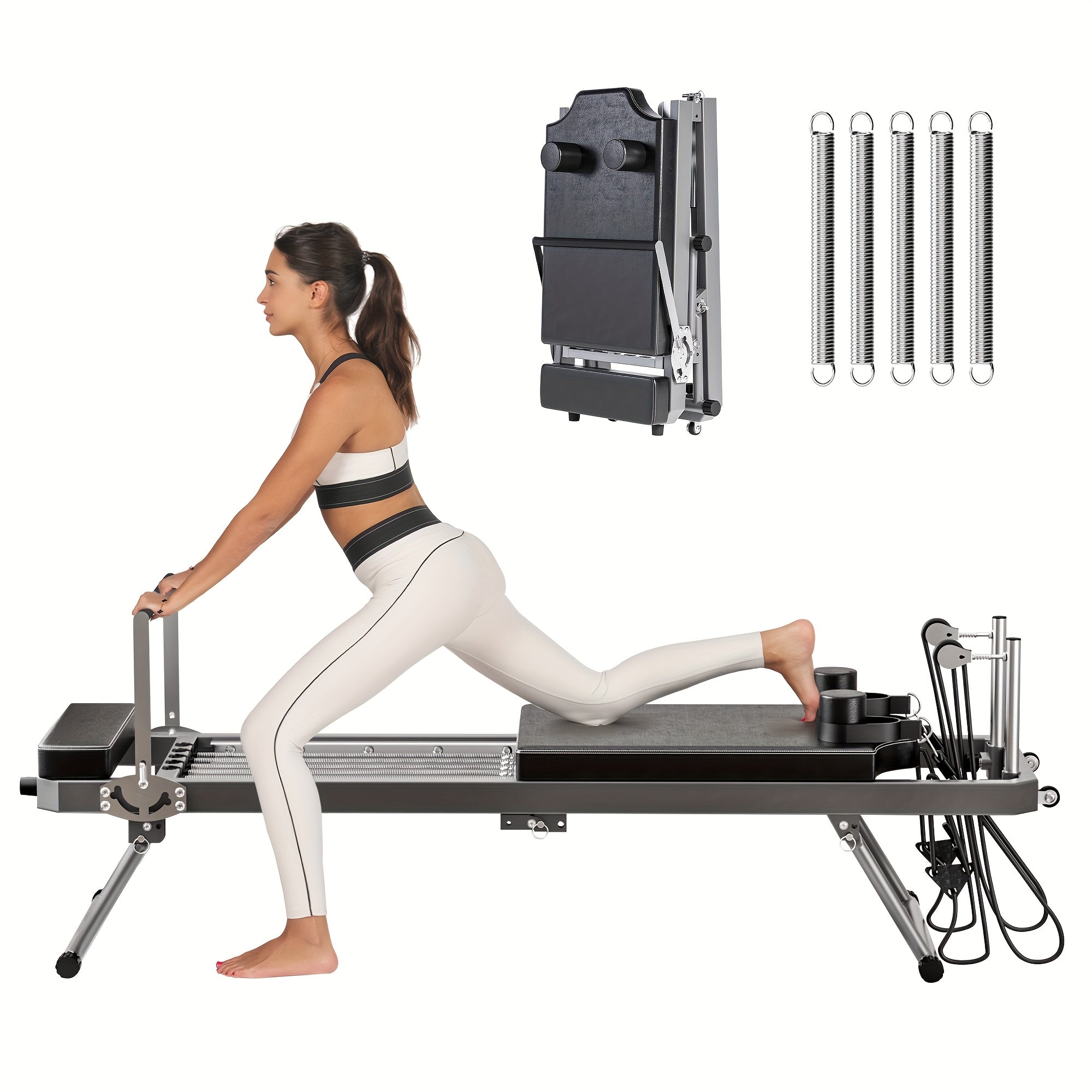 Sogespower Paraty Reforming Machine, Home Fitness Equipment, Foldable Paraty Equipment, High Strength Alloy Spring, Space Saving Design, Load Bearing Up to 330LBS