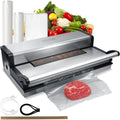 【DealsForYouDays】VEVOR Vacuum Sealer Machine, 95Kpa 350W Powerful Dual Pump and Dual Sealing, Dry and Moist Food Storage, Automatic and Manual Air Sealing System with Built-in Cutter, with Seal Bag and External Hose