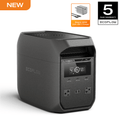 EcoFlow 30W GaN-C fast charging charger, with DELTA 3 classic dark version 1000 portable power station, 1024Wh solid state lithium battery, 60 minutes fast charging, household backup power supply, solar power bank for camping and RV, including 110V