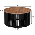 ACACIA SOLID COFFEE TABLE, NATURAL BLACK COLOR