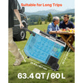 Vevor 12v car refrigerator portable freezer 63.4 qt electric cooler for camping