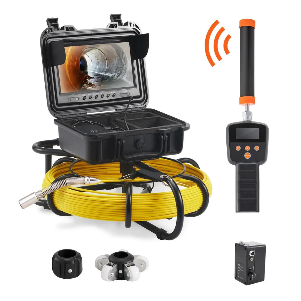 【DealsForYouDays】VEVOR Sewer Camera,  , Pipeline Inspection Camera with DVR Function, IP68 Camera with 12 Adjustable LEDs, A 16 GB SD Card for Sewer Line, Home, Duct Drain Pipe Plumbing