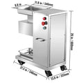 【DealsForYouDays】VEVOR Commercial Meat Cutting Machine, 551 Lbs/H 850W Meat Shredding Machine, 3.5mm Blade Electric Meat Cutter, Stainless Steel Restaurant Food Cutter, for Kitchen Supermarket Lamb Beef Chicken, Red