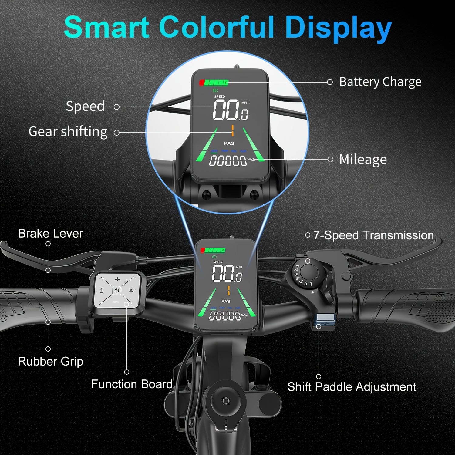 700W electric bike, adult 26-inch, 48V 10AH electric mountain bike, 25MPH & 35-45 mile range electric mountain bike, off-road, professional 7-speed