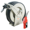 【DealsForYouDays】VEVOR Fuel Hose Reel, 1" x 33', Extra Long Retractable Diesel Hose Reel, Heavy-Duty Carbon Steel Construction with Automatic Fuel Nozzle, NBR Rubber Hose for Aircraft Ship Vehicle Tank Truck, 300 PSI