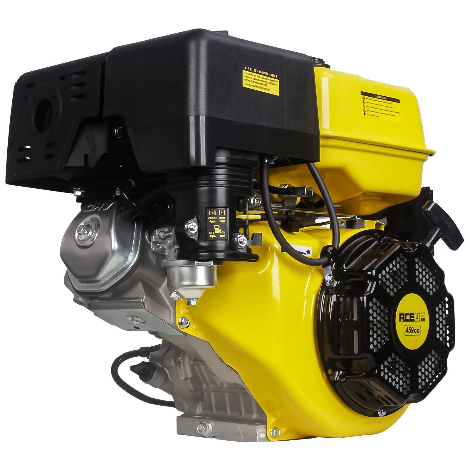 Esper Energy 18hp 459 cm4-stroke OHV gasoline engine with live start - 1-inch horizontal shaft diameter, EPA-compliant heavy-duty metal construction for generators, pressure washers, and lawn equipment