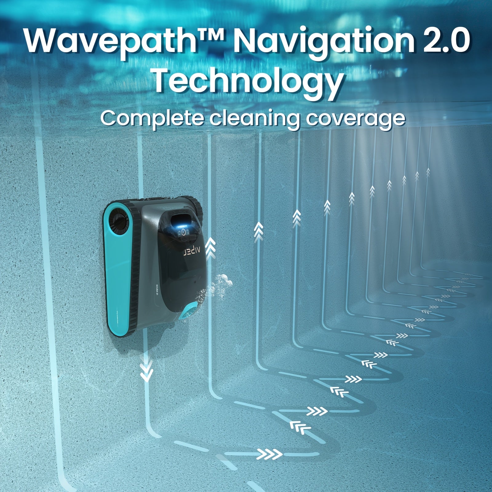 Aiper Scuba S1 2025 swimming pool automatic cleaning robot, with wall climbing and waterline cleaning functions, suitable for underground swimming pools, equipped with intelligent navigation system, can be remotely controlled through APP, and the maximum