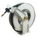 【DealsForYouDays】VEVOR Fuel Hose Reel, 1/4" x 50', Extra Long Retractable Grease Hose Reel, Spring Driven Auto Swivel Rewind, Heavy-Duty Carbon Steel Construction with Hose for Auto Repair, Heavy Industries, 5800 PSI