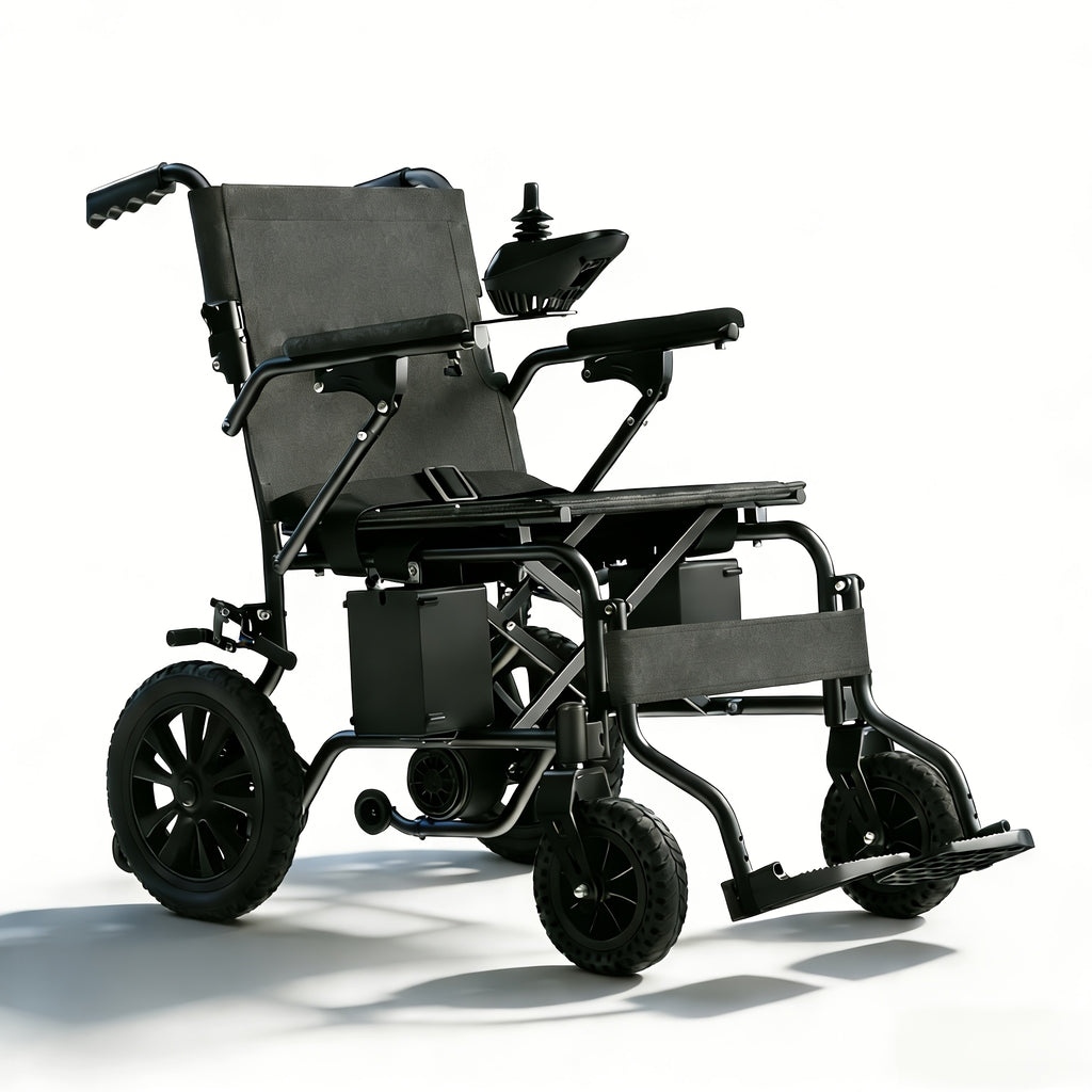 [Aviation Certification] 42-pound ultra-light folding electric wheelchair 500W strong motor 360-pound load-bearing, all-terrain scooter 16 miles battery life 3 hours fast charging, adult portable transportation, suitable for the elderly/disabled