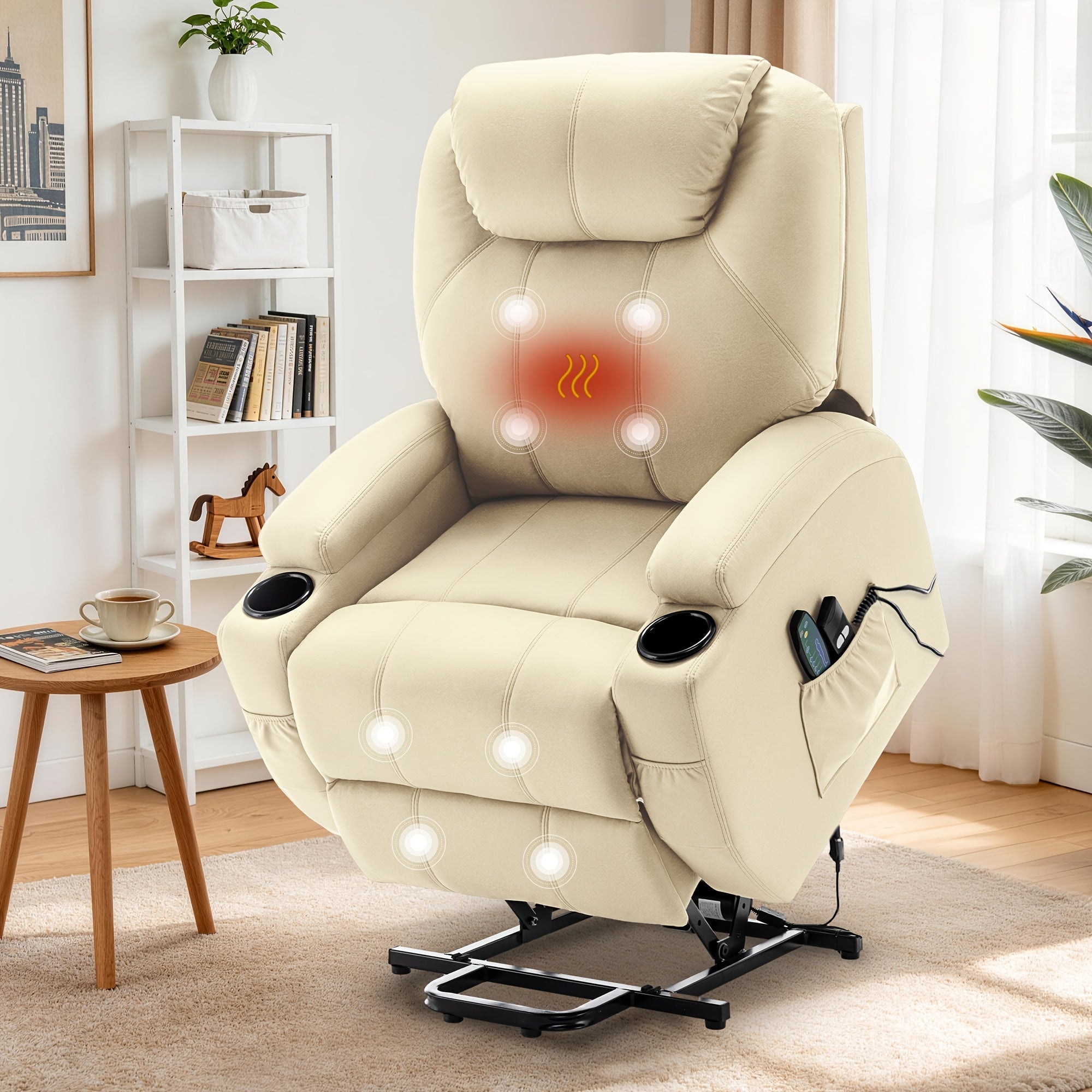 Special massage chair designed for personal care and home use, massage chair clearance special, electric recliner with massage and heating functions, with remote control and cup holder, the first choice for holiday gifts