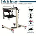 Heavy-duty household transfer lift chair with backrest, four-wheel base and guide rail system, the elderly lift chair, height adjustable lift system, suitable for bedside, car bedside, toilet chair, shower chair, etc., can be used as a lift chair