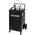 【DealsForYouDays】VEVOR Fuel Caddy, 35 Gallon, Gas Storage Tank on 4 Wheels, with Manuel Transfer Pump, Gasoline Diesel Fuel Container for Cars, Lawn Mowers, ATVs, Boats, More, Black Bottles Hand