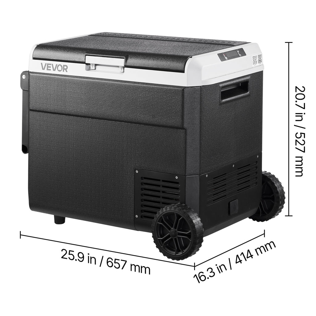 Vevor 12v car refrigerator portable freezer 63.4 qt electric cooler for camping