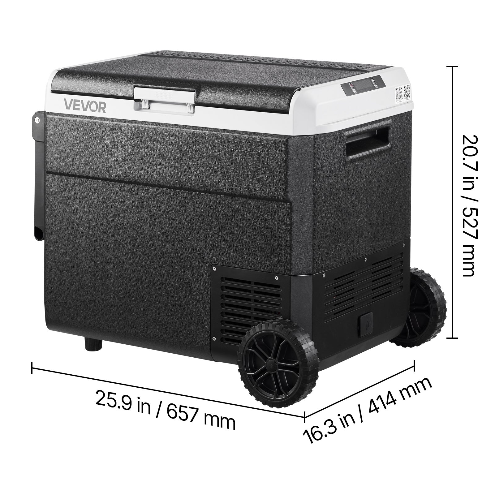 Vevor 12v car refrigerator portable freezer 63.4 qt electric cooler for camping