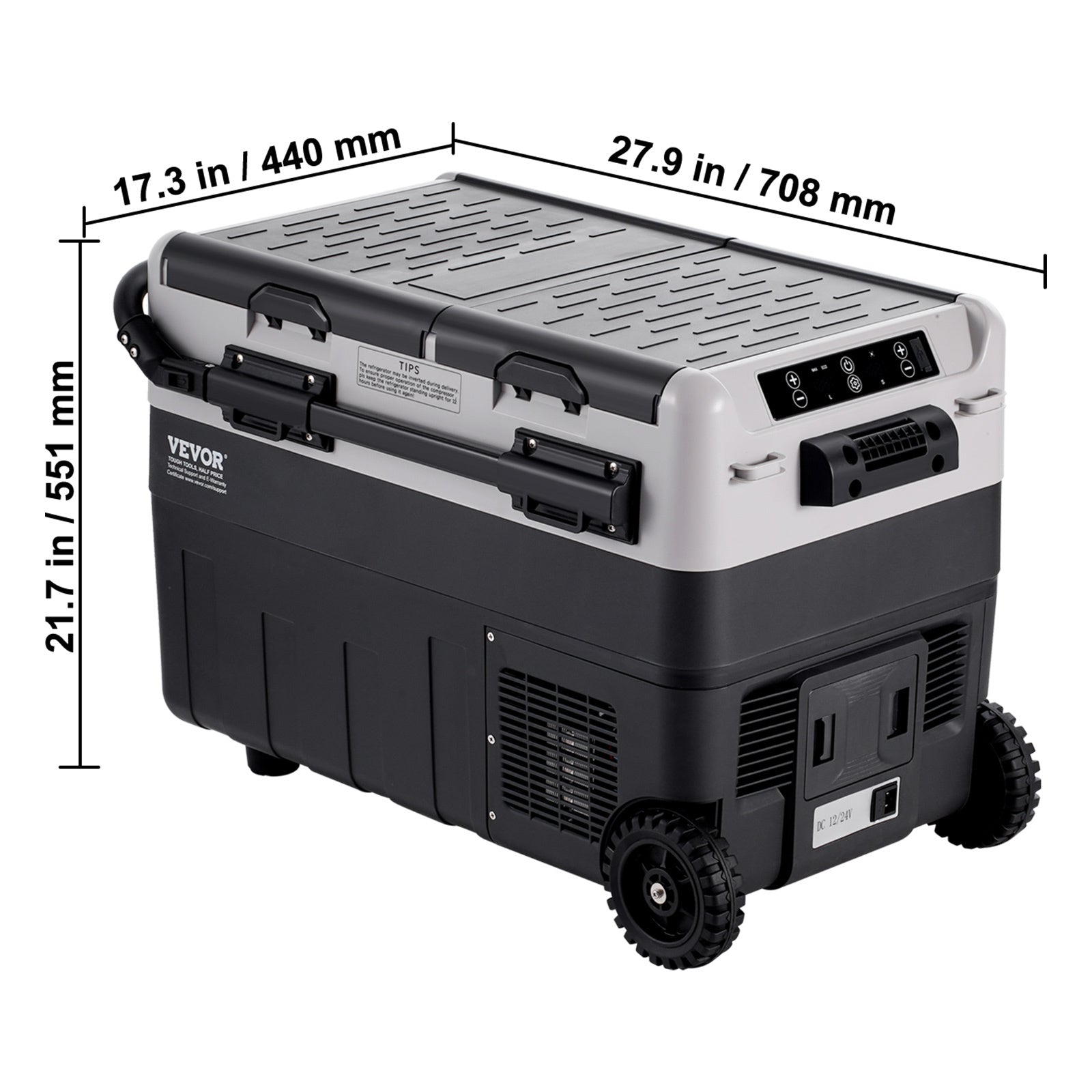 VEVOR 50L 12V 110V AC car refrigerator freezer compressor with 2 freezers and 2 refrigerators - suitable for home and car