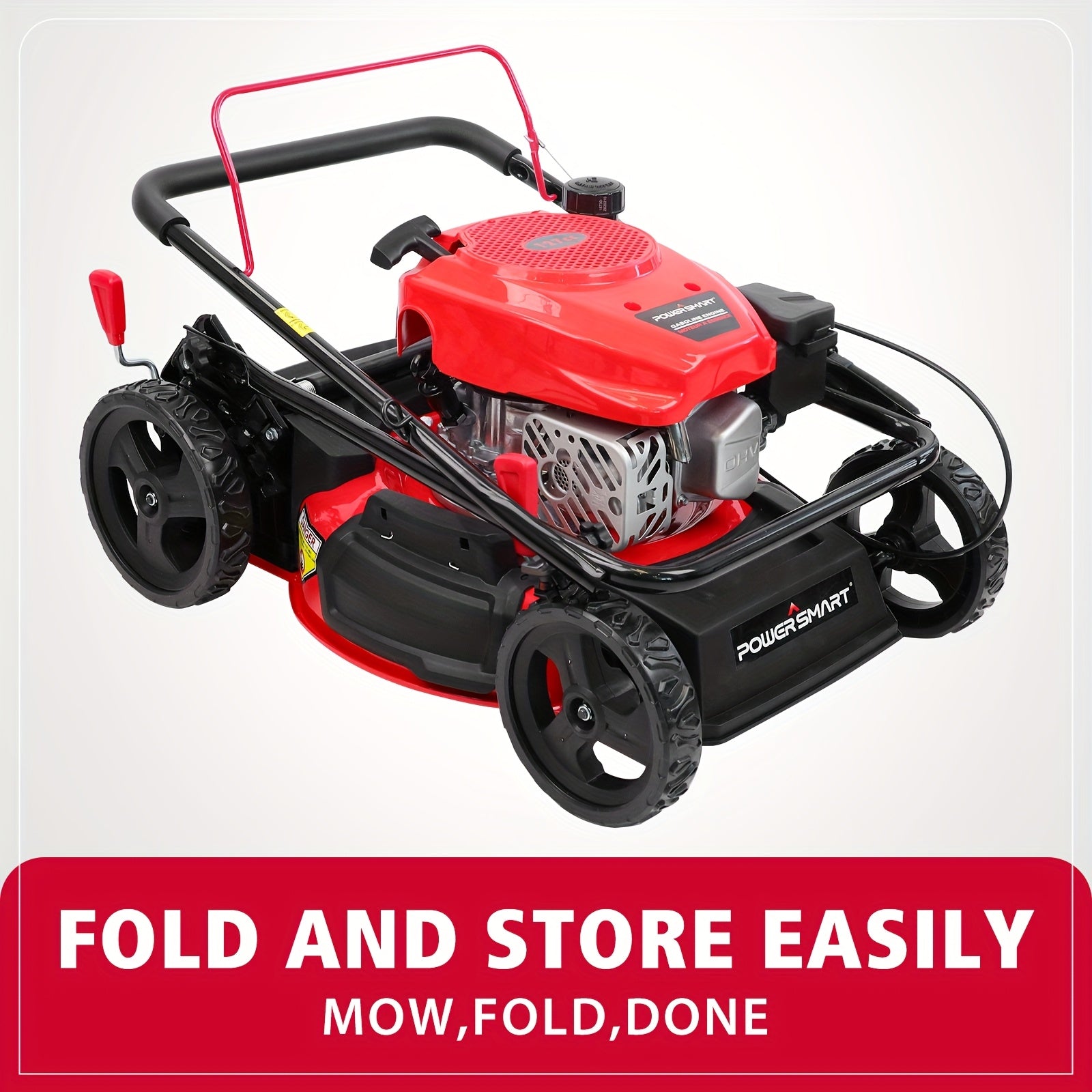 Lawn mower, oil-powered, 18-inch 140cc engine, 3-in-1 push lawn mower