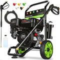 4200PSI Gas Pressure Washer 4.0GPM Gas Powered Washer 212CC Gas Powered Car Washer, Commercial High Pressure Washer with 25ft Hose and 5 Nozzles for Garden Lawn Vehicles EPA/CARB/ETL Certified