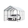 【DealsForYouDays】VEVOR Heavy Duty Metal Carport, 10' x 15' Outdoor Carport with Galvanized Steel Frame & Roof, Car Tent Garage Shade with Removable Sidewalls, Multi-Use Car Shelter for Pickup, Boat, Car & Tractors