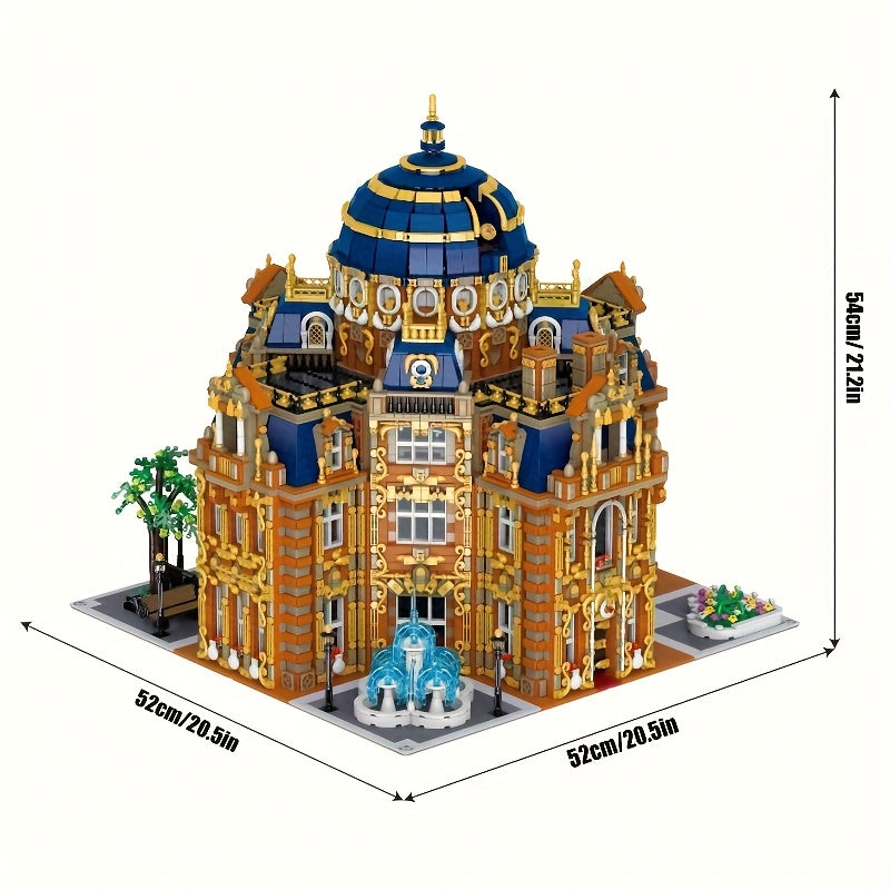 14120-piece royal observatory building block toy model, large castle-shaped structure, creative home decoration, adult building block relaxation toy, perfect gift for adults