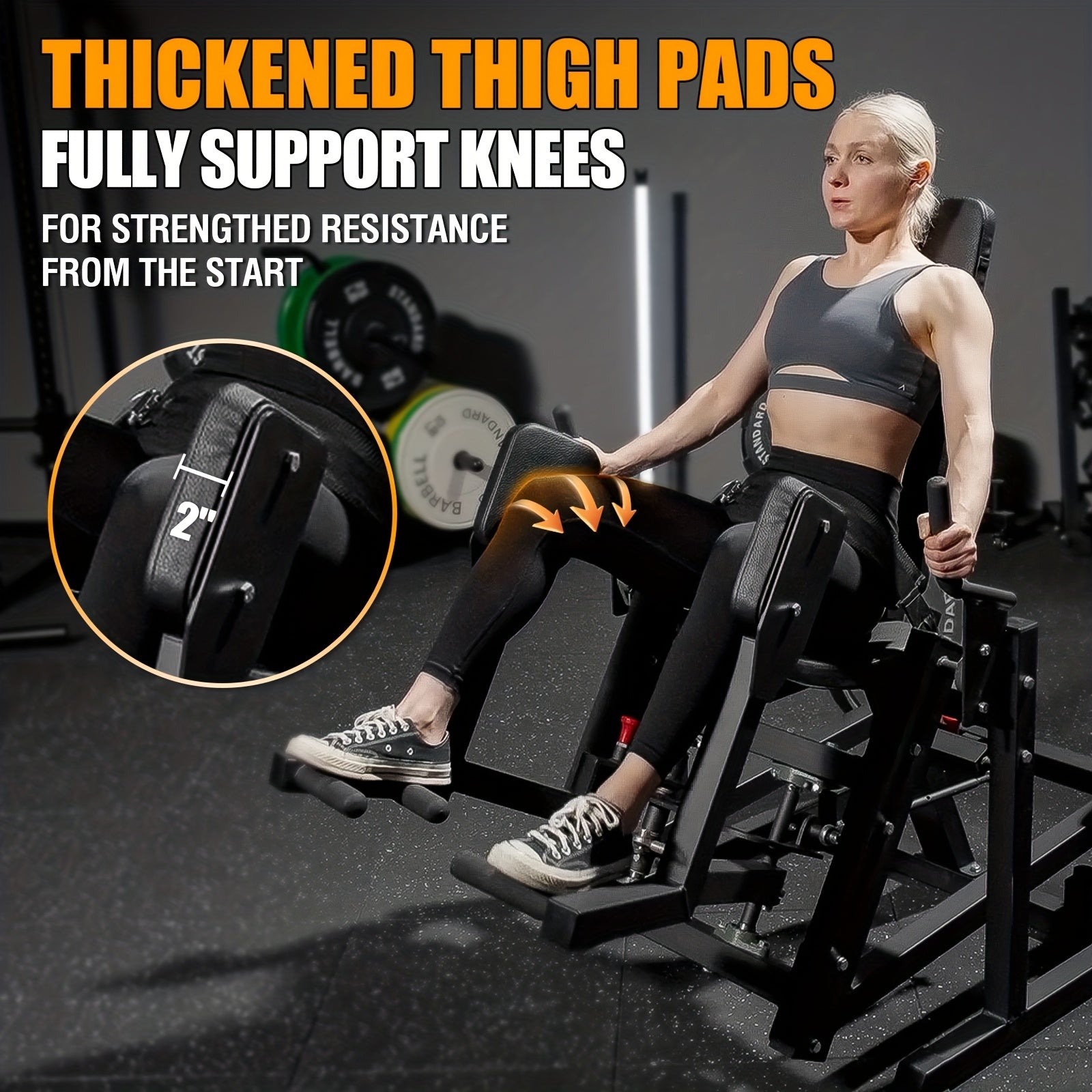 3D Butt Abduction Device with Butt Push Capability, Tilt Butt Abduction Device with Dual Start Position, Butt Workout Machine with Enhanced Thigh Pad, Designed for 600 Lb Weight Limit