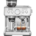 【DealsForYouDays】VEVOR Espresso Machine with Grinder, 15 Bar Semi-Automatic Espresso Coffee Maker with Milk Frother Steam Wand, Removable Water Tank & Pressure Gauge for Cappuccino, Latte, Machiato, PID Control System