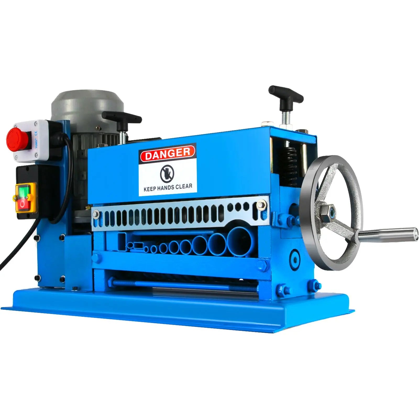 【DealsForYouDays】VEVOR 1.5-38MM Electric Cable Stripping Machine 370W, Efficiently Strips Various Metal Wires, Includes 10 Blades, Speeds Up to 15M/Min