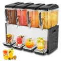 【DealsForYouDays】VEVOR Commercial Beverage Dispenser 12L x 4 Tanks Cold Juice Ice Drink Dispenser