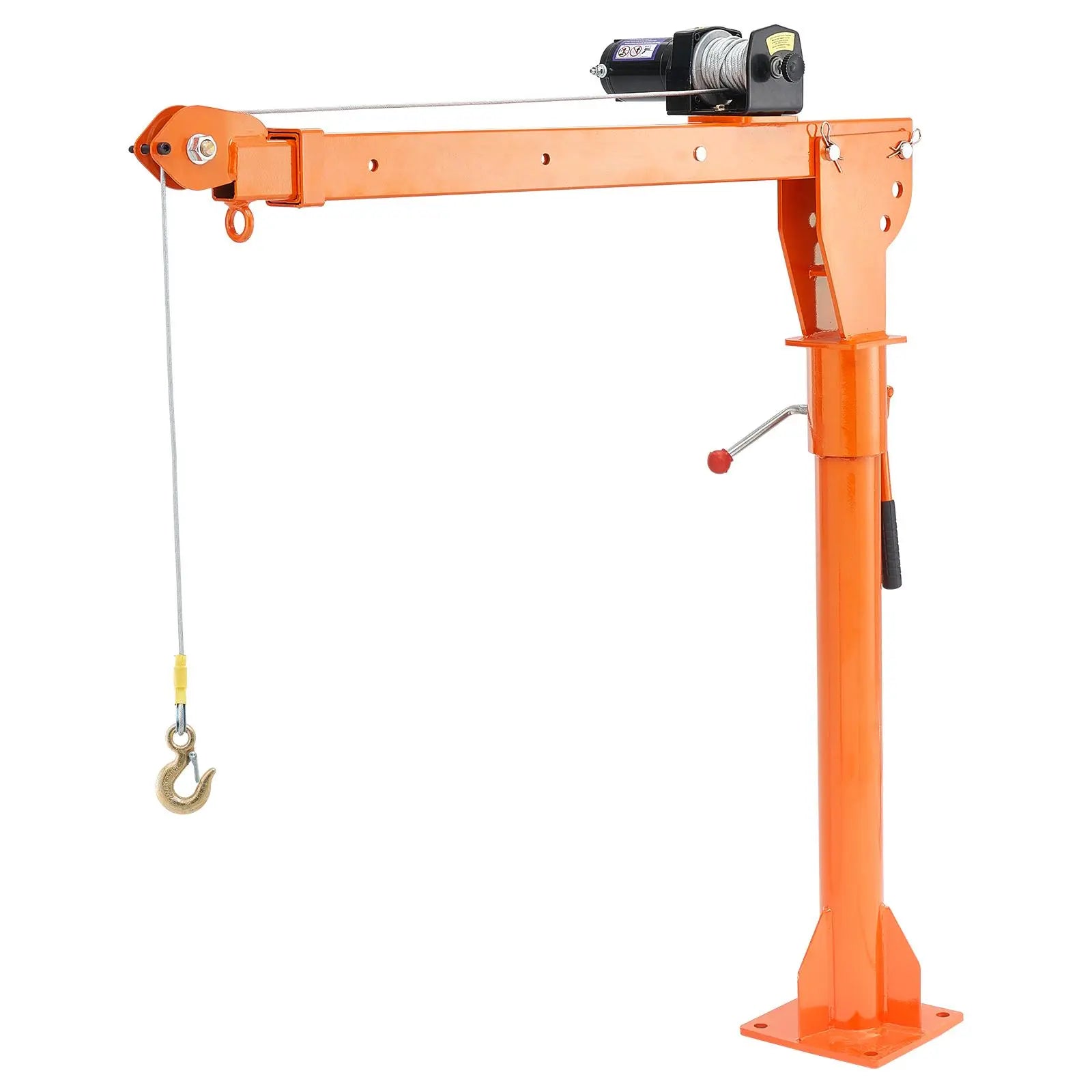 【DealsForYouDays】VEVOR Electric Pickup Truck Crane, 1100 lbs, Folding Truck-Mounted Bed Crane with Electric Winch 3500 lbs, Steel Pickup Truck Jib Crane Hoist 360° Swivel for Lifting Goods in Construction, Factory