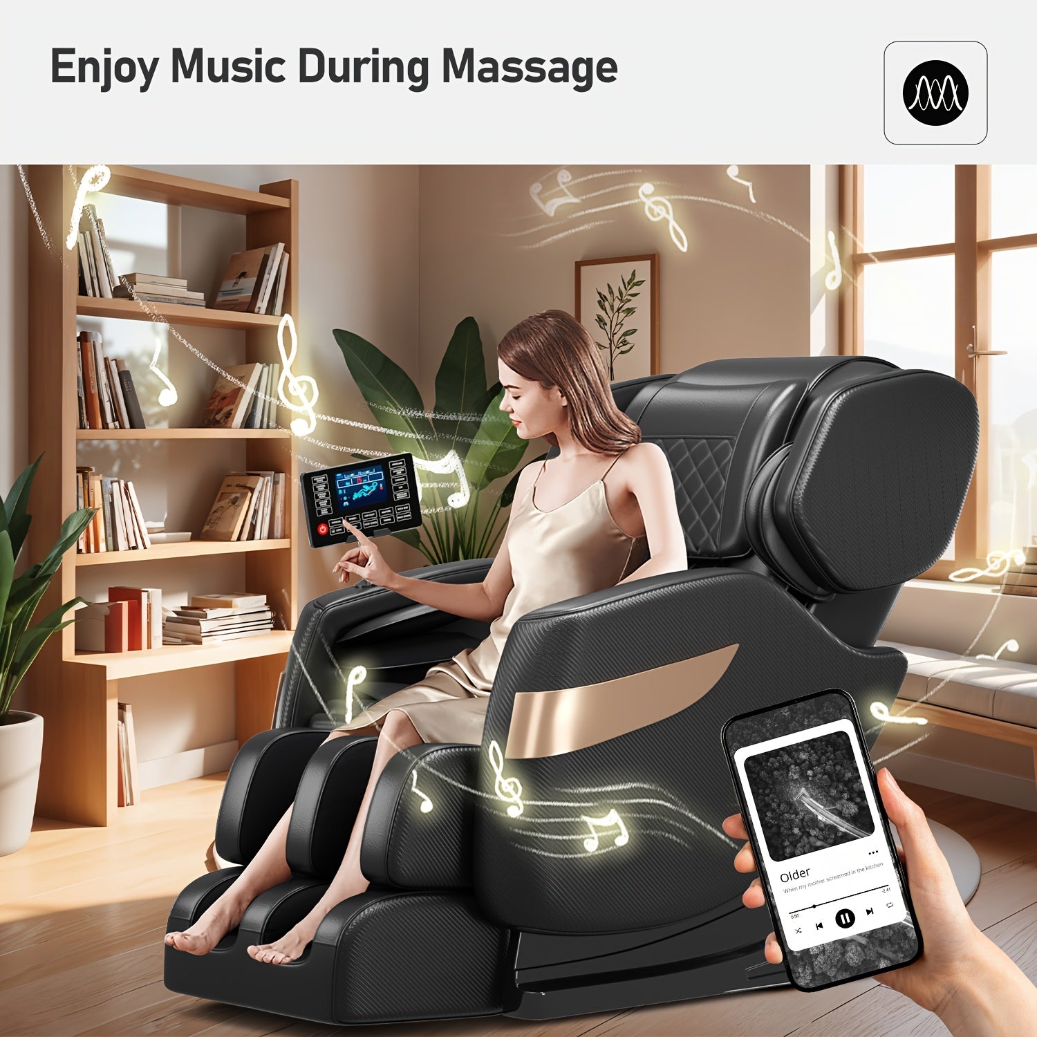 2025 Zero Gravity Multifunctional Full Body Massage Chair with Foot Massage, Waist Heating and Full Body Airbag Relaxation