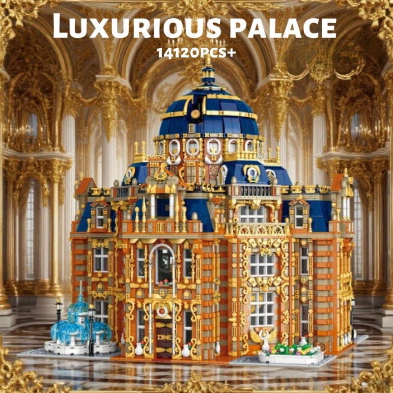 14120-piece royal observatory building block toy model, large castle-shaped structure, creative home decoration, adult building block relaxation toy, perfect gift for adults