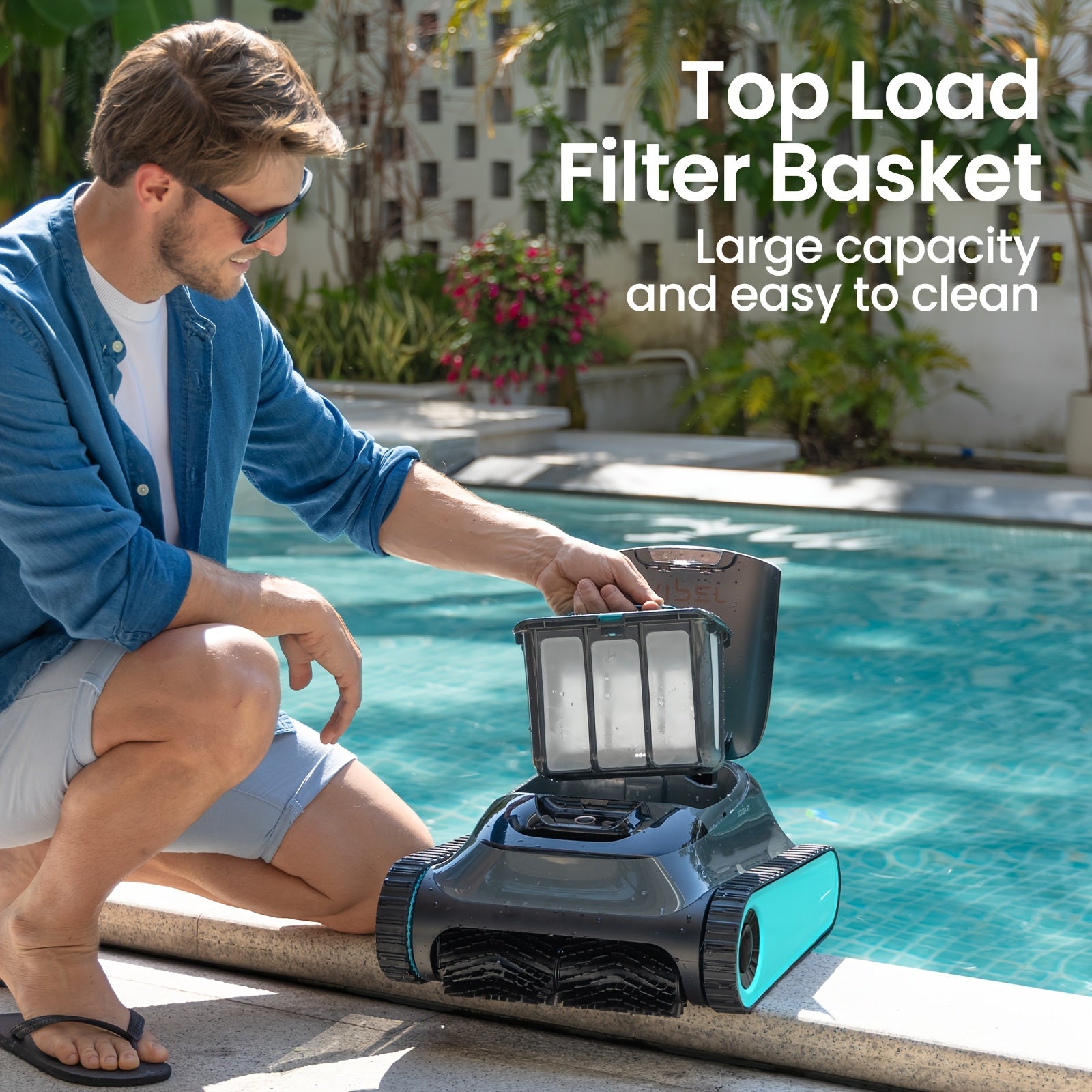 Aiper Scuba S1 2025 swimming pool automatic cleaning robot, with wall climbing and waterline cleaning functions, suitable for underground swimming pools, equipped with intelligent navigation system, can be remotely controlled through APP, and the maximum