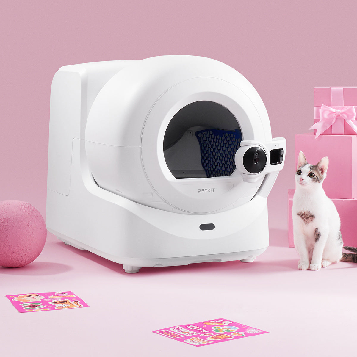 PETKIT 2025 new self-encapsulating AI camera automatic cat litter box, 5G WiFi self-cleaning cat litter box, real automatic cat litter cat litter box (two models are optional)