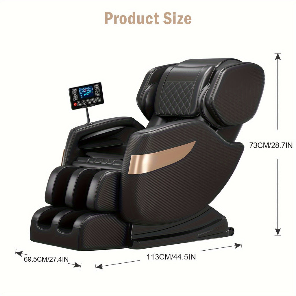 2025 Zero Gravity Multifunctional Full Body Massage Chair with Foot Massage, Waist Heating and Full Body Airbag Relaxation