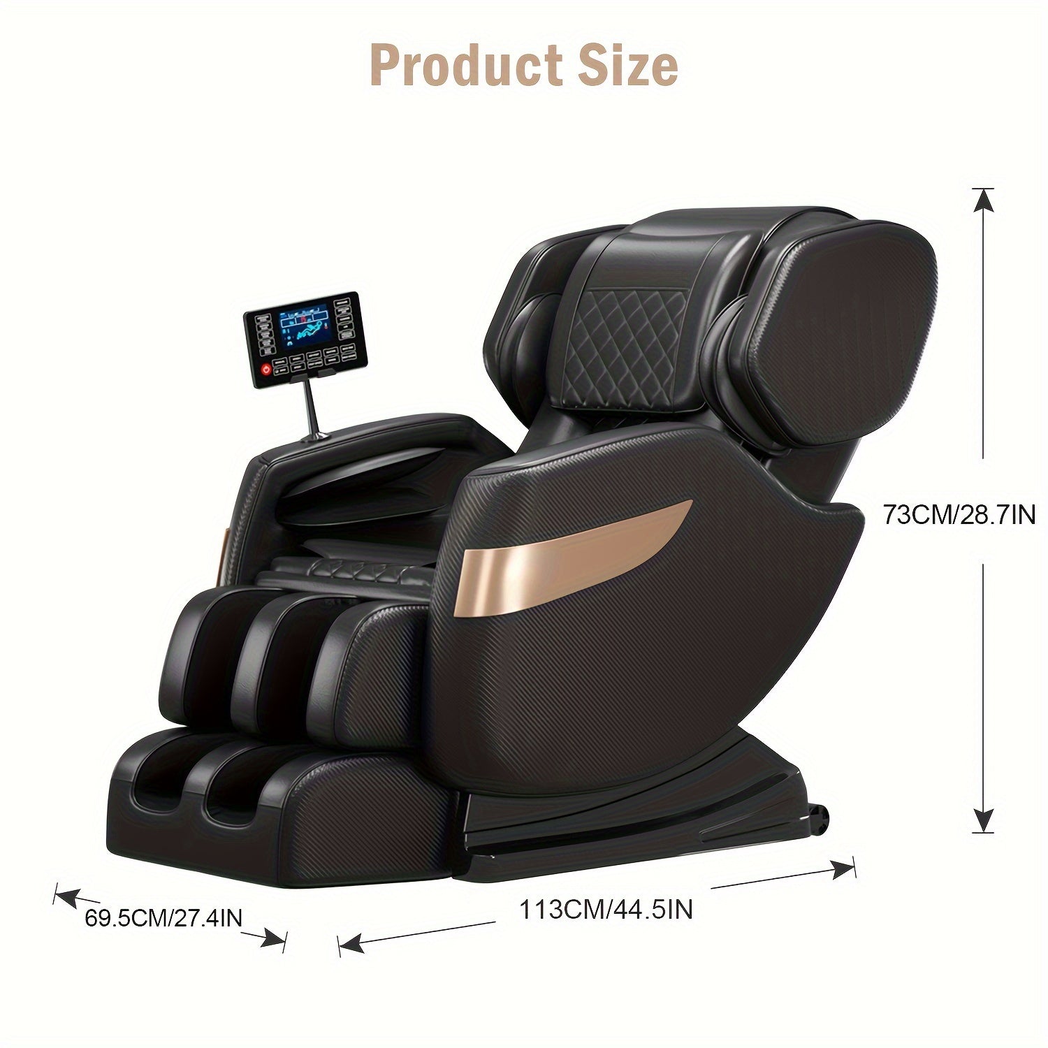 2025 Zero Gravity Multifunctional Full Body Massage Chair with Foot Massage, Waist Heating and Full Body Airbag Relaxation