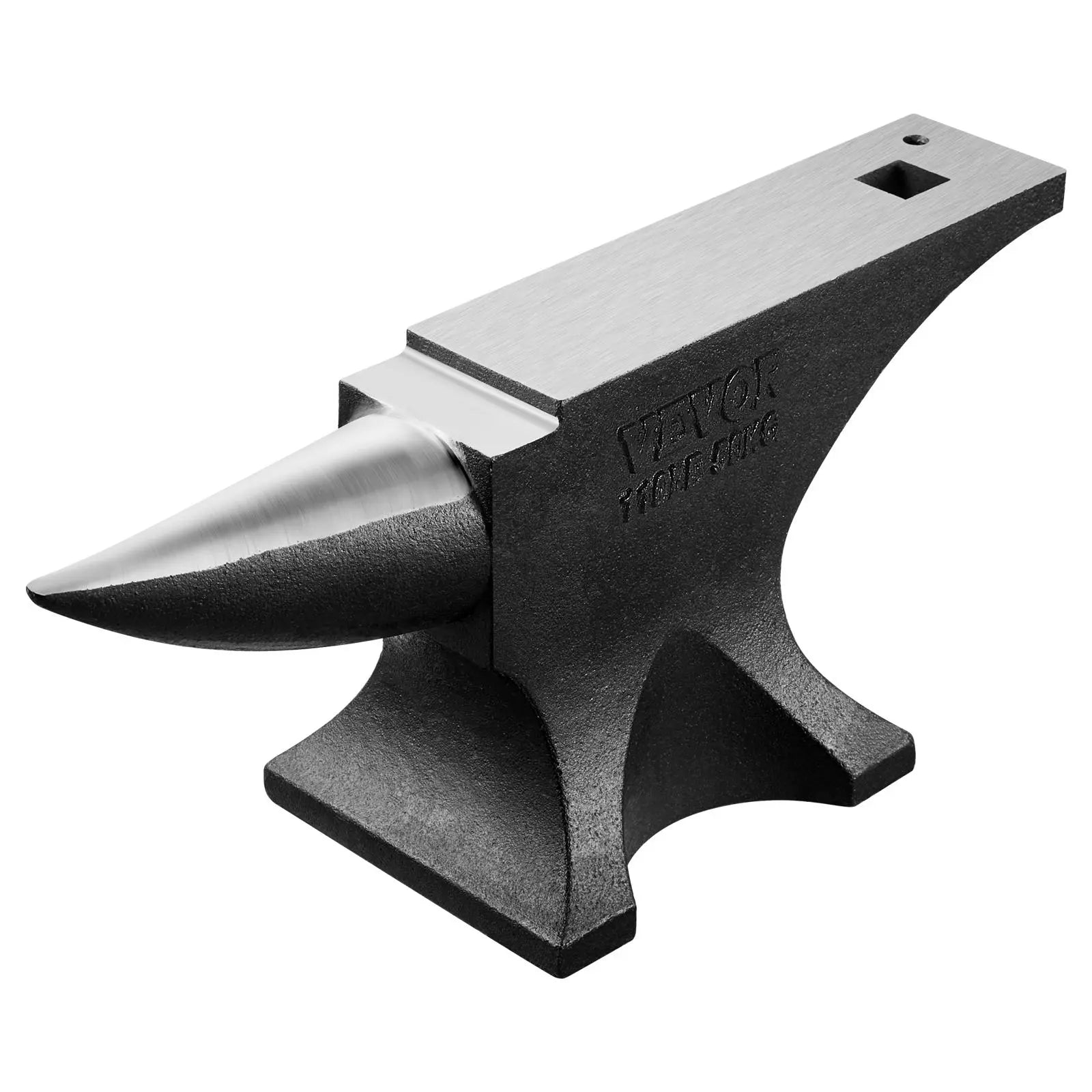 【DealsForYouDays】VEVOR Single Horn Anvil, 110lbs Cast Steel Anvil, High Hardness Rugged Round Horn Anvil for Blacksmiths, with Large Countertop and Stable Base, Metal Working Tool for Metal Bending, Shaping, Twisting
