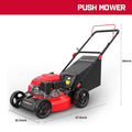 Lawn mower, oil-powered, 18-inch 140cc engine, 3-in-1 push lawn mower