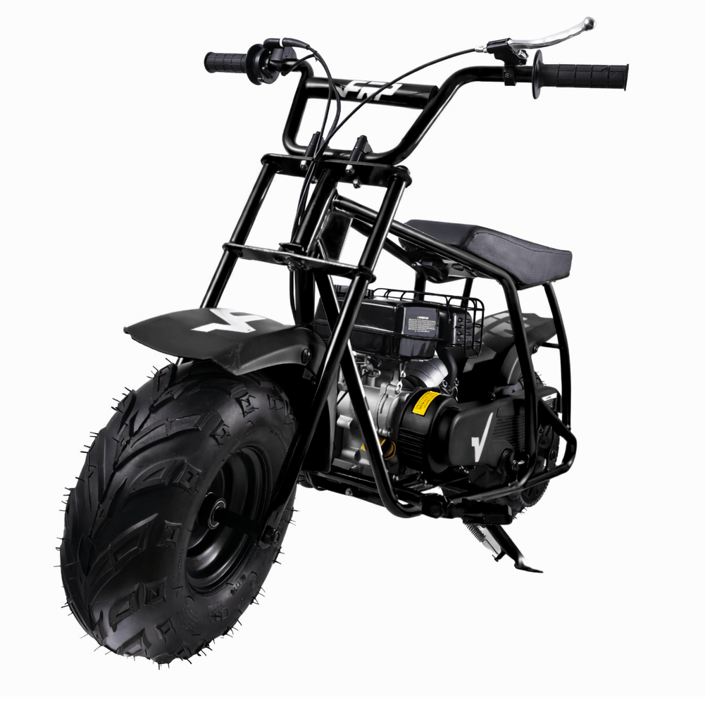 FRP GMB100 100cc adult mini gasoline motorcycle, four-stroke engine, top speed of 28 mph, EPA certified, designed life of 10,000 kilometers, off-road mountain motorcycle, 220 pounds
