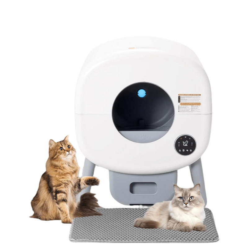 Self-cleaning cat litter box, a large automatic cat litter box suitable for multiple cats, with APP control function, can remove odors, and has safety protection function