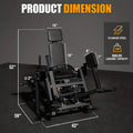 3D Butt Abduction Device with Butt Push Capability, Tilt Butt Abduction Device with Dual Start Position, Butt Workout Machine with Enhanced Thigh Pad, Designed for 600 Lb Weight Limit