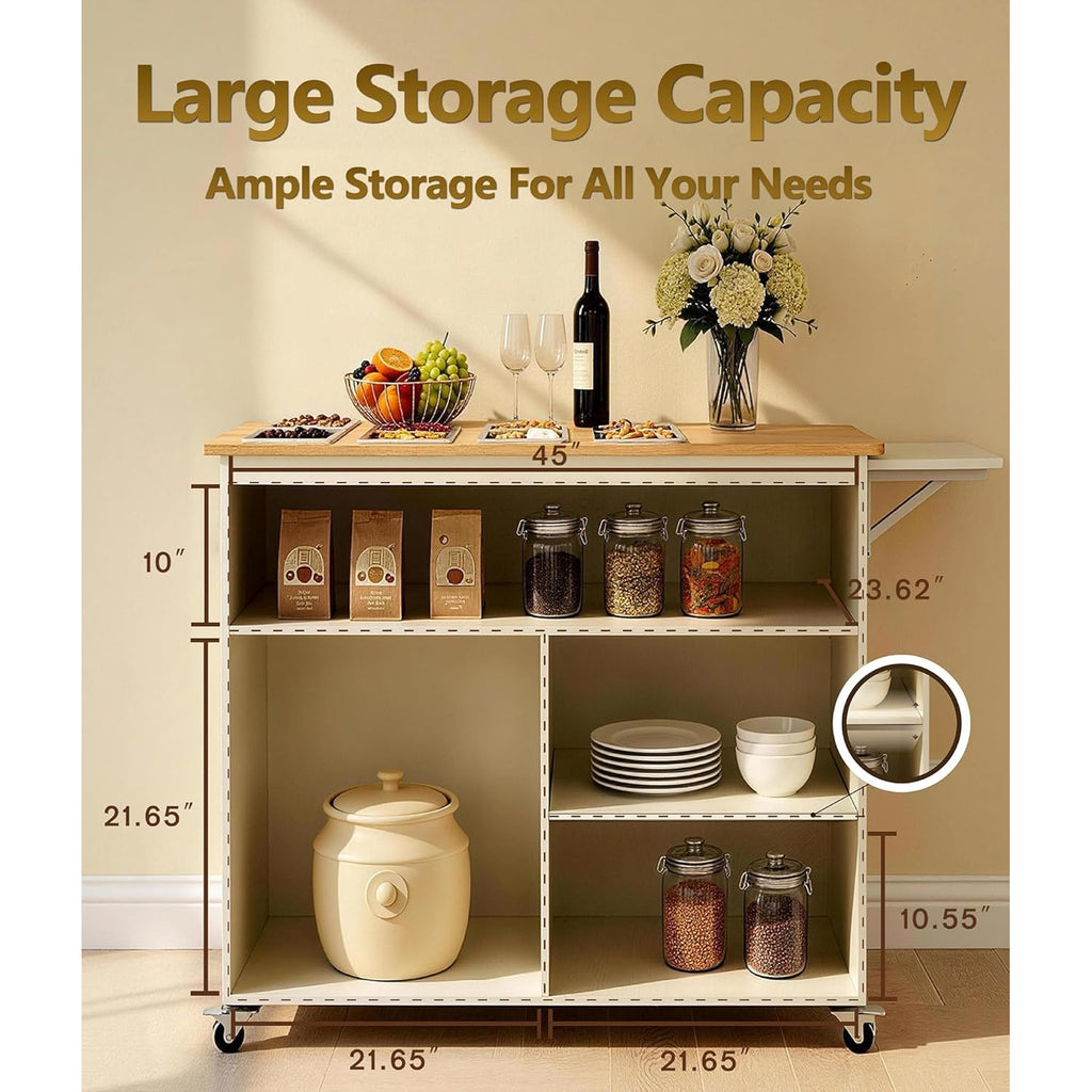 Gourmet trays with stainless steel food trays and ample storage; mobile buffet trucks with collapsible prep surfaces; pizza topping stations and salad bars; party kitchen island packaging