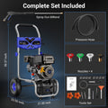 3500PSI 2.3GPM 212CC gasoline-powered high-pressure washer, gasoline-powered high-pressure washer for cleaners with OHV 212CC engine, 4 adjustable nozzles, 25 'hose for cleaning walls, patios, vehicles, gardens