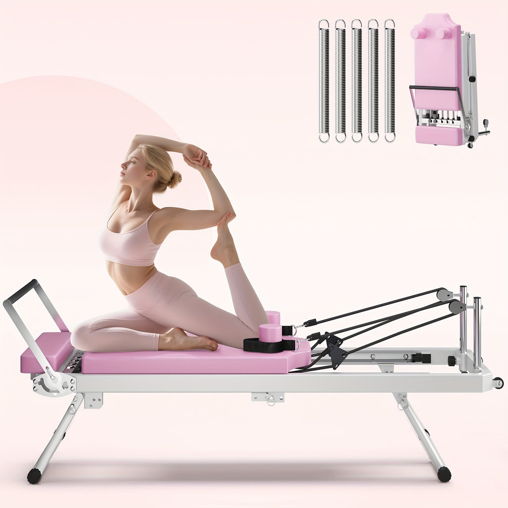 Sogespower Paraty Reforming Machine, Home Fitness Equipment, Foldable Paraty Equipment, High Strength Alloy Spring, Space Saving Design, Load Bearing Up to 330LBS