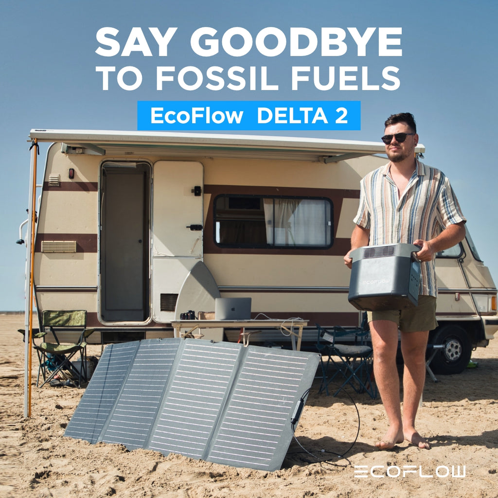 EcoFlow DELTA 2 950 mobile power supply, 950Wh LiFePO4 battery life for 10 years, 80 minutes 100% charging, 1800W AC output power supply, can be used as a solar power bank for home backup power or outdoor camping and RV (solar panel SKU optional)