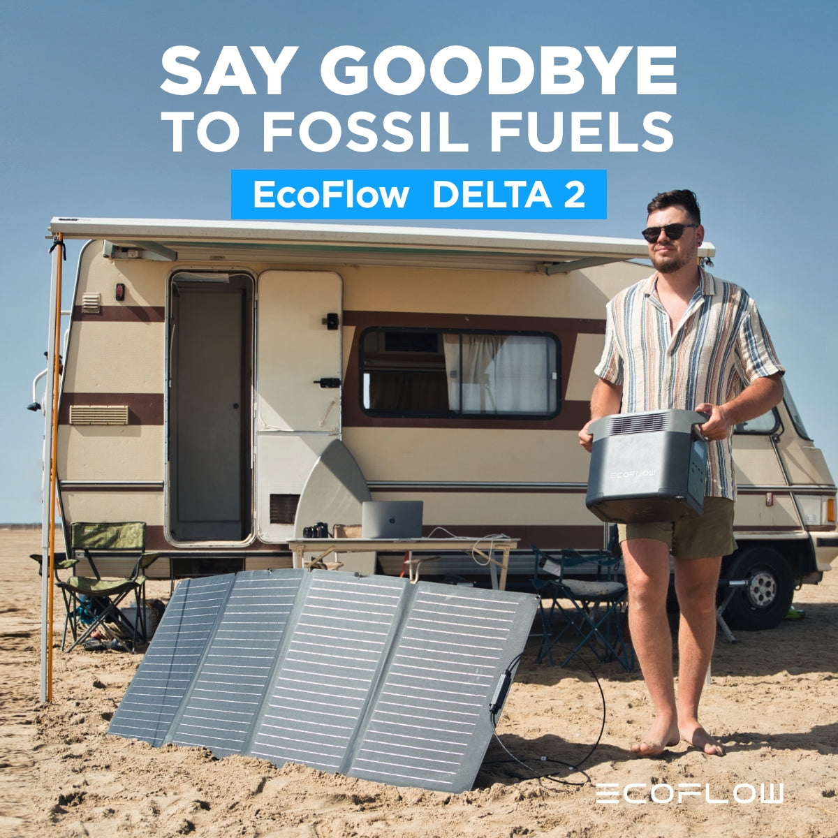 EcoFlow DELTA 2 950 mobile power supply, 950Wh LiFePO4 battery life for 10 years, 80 minutes 100% charging, 1800W AC output power supply, can be used as a solar power bank for home backup power or outdoor camping and RV (solar panel SKU optional)